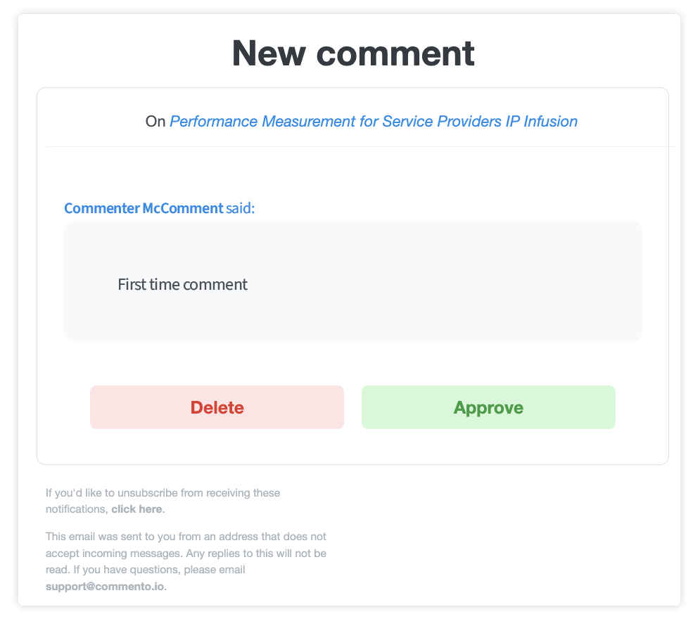 Comment Screenshot